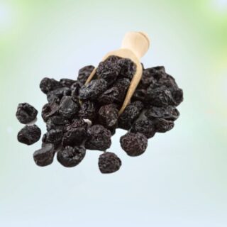 Here is Dried Cherries with background color white and green